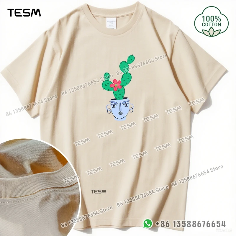 

Футболка с героями мультфильмов TESM, мужская летняя хлопковая повседневная футболка-детская пара, праздничная одежда, хлопковые футболки с короткими рукавами