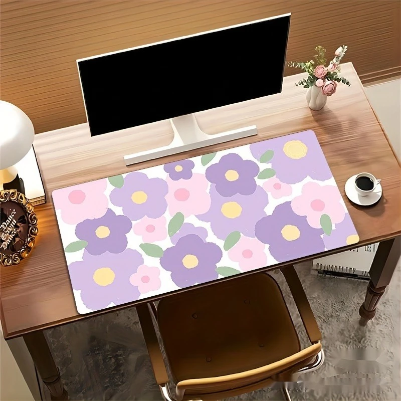 

Premium Floral Design Non-Slip Mouse Pad Durable Office Table Mats XXL Rubber Anti-slip Gaming Keyboard Mousepad Long Desk Mat