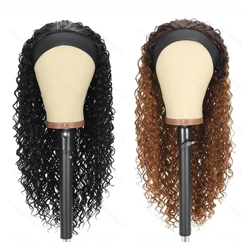 

Hot Sale Fiber Hair Cloth Wig, African Small Curl Ladies Long Curly Hair
