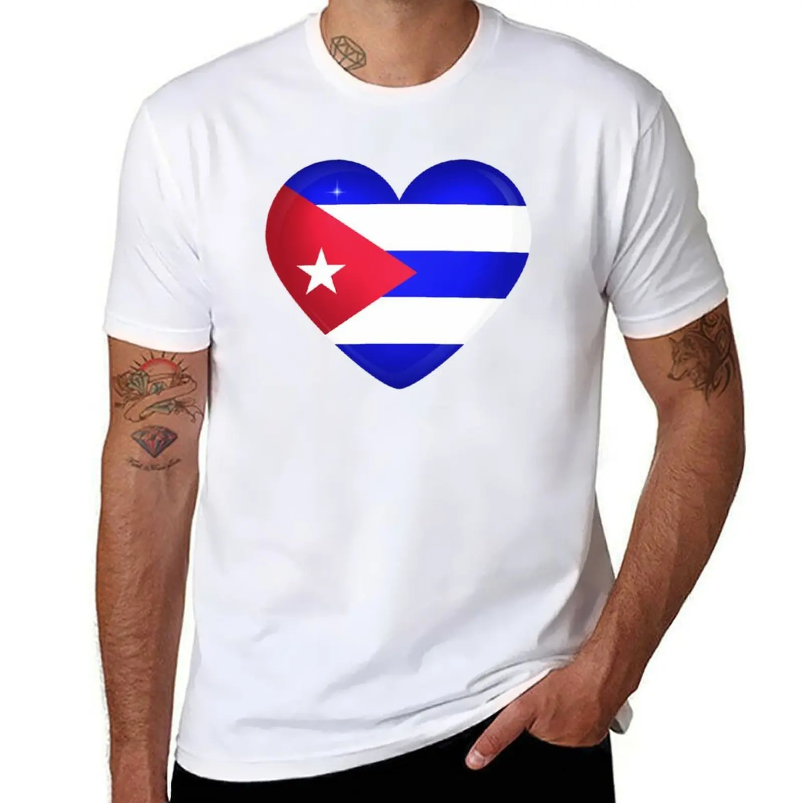 

My heart is in Cuba, Love Cuba. T-Shirt funny t shirts cotton black cotton t-shirt plain for man package T-Shirt
