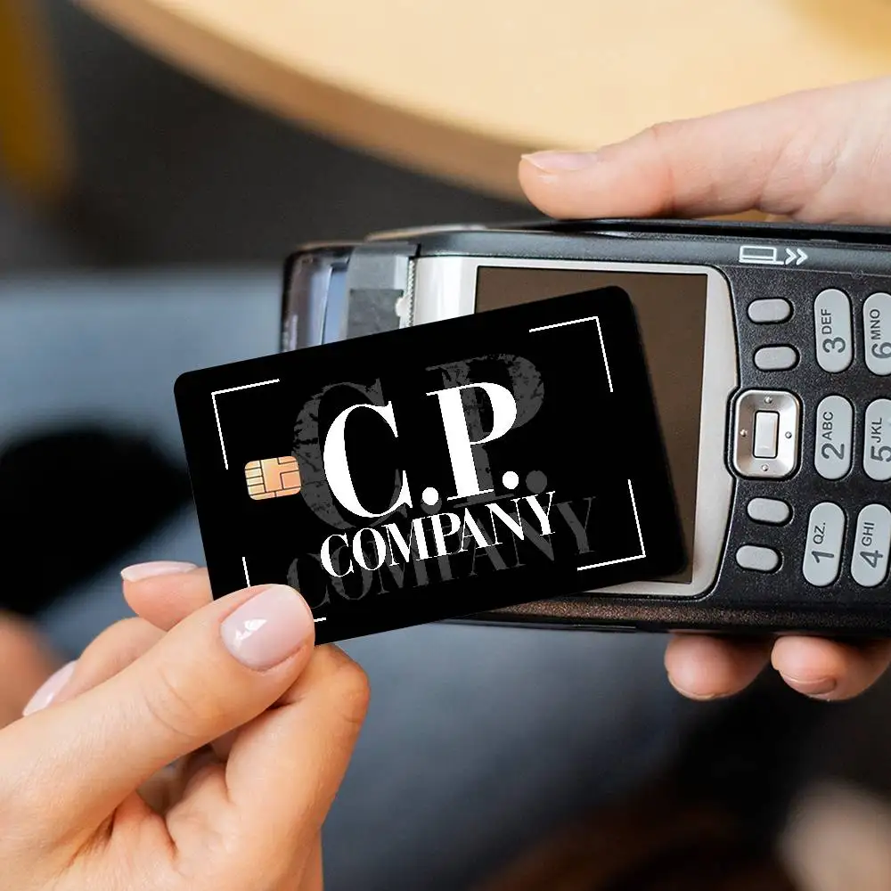 Fashion C-C.P. Company Credit Card Skin Stickers No Adhesive Residue Water Proof for VISA Credit Card Subway Access Card