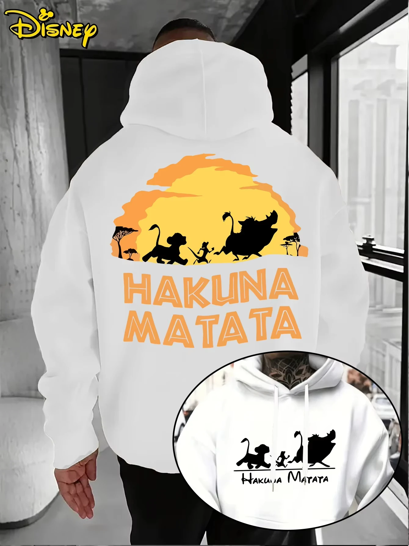 

Новая толстовка унисекс Disney Simba Lion King 2026 года, осенне-зимняя, повседневная, оверсайз, свитшот, спортивный костюм, худи