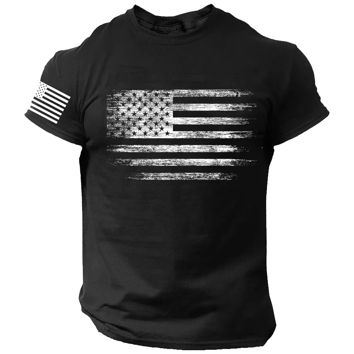 2024 جديد رياضة تي شيرت للرجال ثلاثية الأبعاد طباعة الولايات المتحدة الأمريكية العلم تي شيرت المتضخم عادية قصيرة الأكمام الصيف ملابس رياضية ملابس للرجال تيز القمم #5