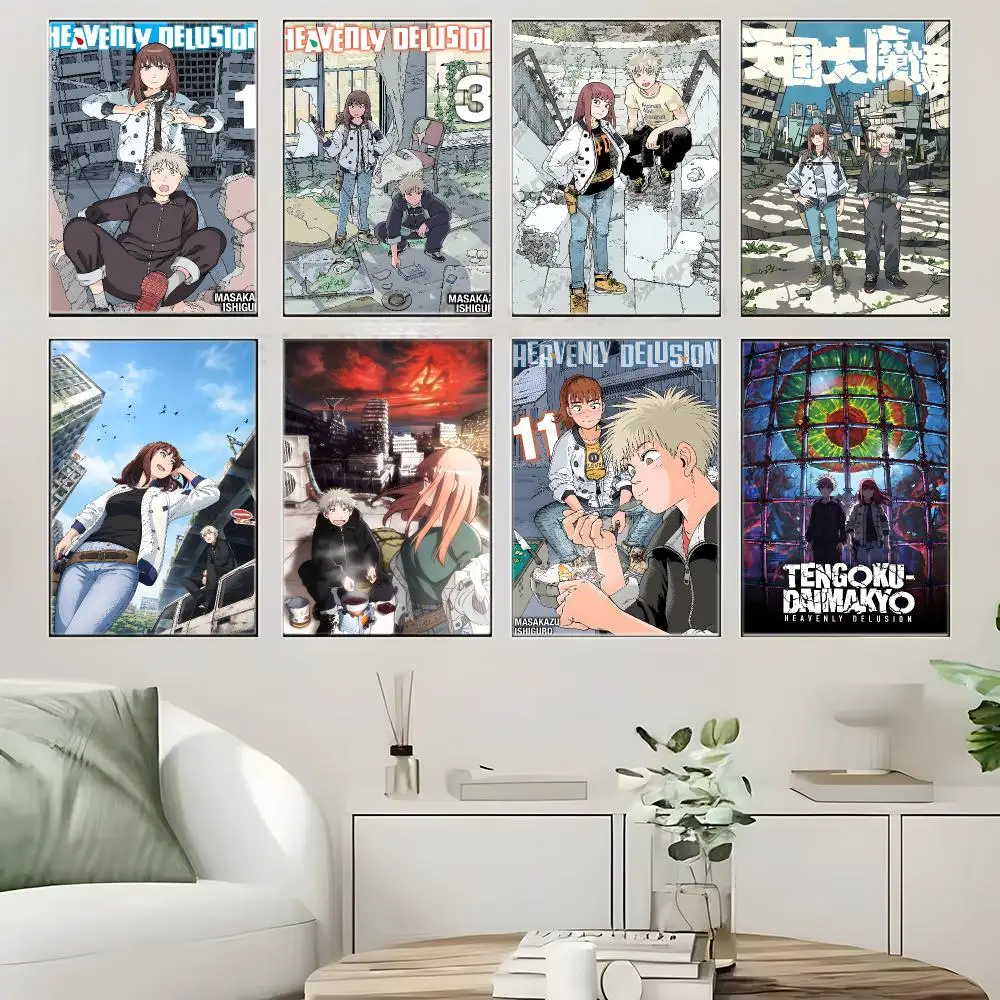 Anime Heavenly Delusion Poster Crease Free Waterproof Durable All Space Wall Decor