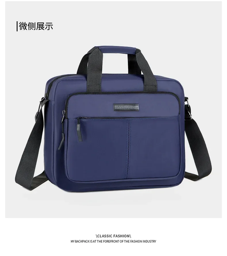 New Men's Large-capacity Horizontal Shoulder Bag Messenger Bag Briefcase Multifunctional Simple A4 Book Handbag Business Bag 가방