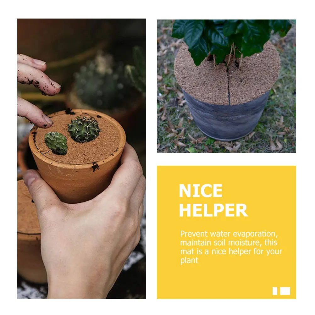 

12 шт., кольца для мульчи, коврики для деревьев, садовые вкладыши для цветочных горшков из кокосового волокна, защита от мороза, сохранение тепла, прочное покрытие для растений, круглое