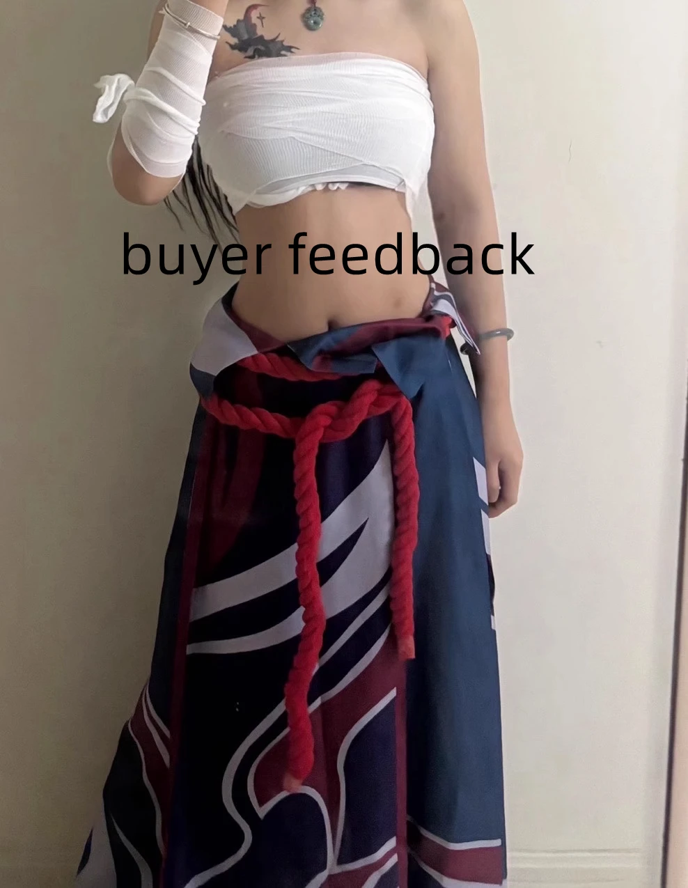 Irelia H Store LOL Spirit Blossom Yone Cosplay Costume Halloween Costume rope skirt masks ribbons image 5