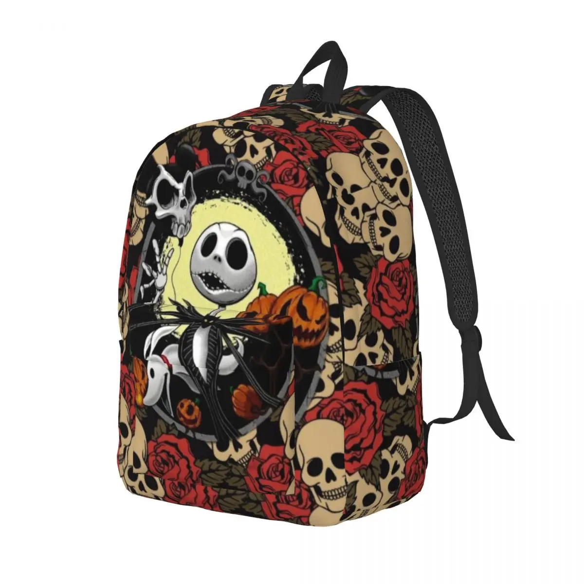 Custom Halloween Nightmare Before Christmas Canvas Backpacks for  Water Resistant College School Jack Skellington Bag