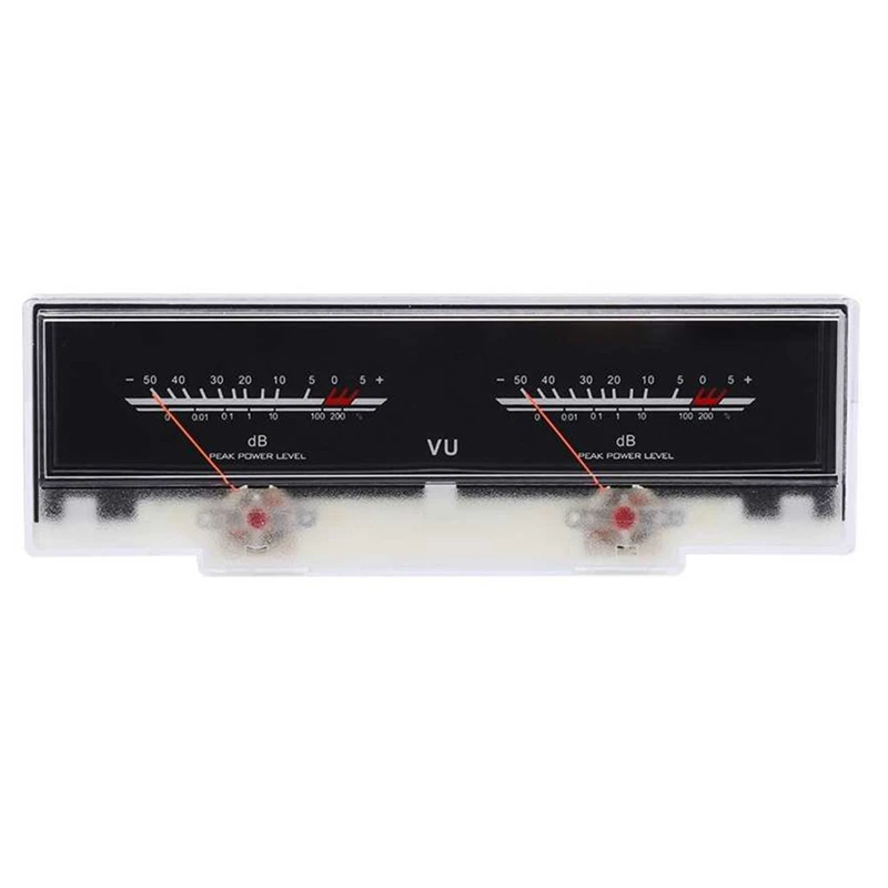 

Double Pointer VU Meter Stereo Audio Amplifier Board DB Sound Audio Level Indicator Tester Adjustable Backlight