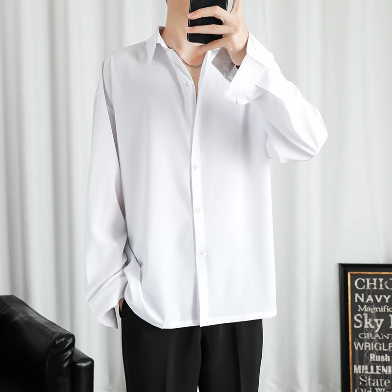 Shirt Men Solid Long sleeved Shirt For Men Korean Fashion Shirts Comfortable Blouses Casual Loose Classic Single Breasted Shirt - AliExpress 200000343 Shirt Men Solid Long sleeved Shirt For Men Korean Fashion Shirts Comfortable Blouses Casual Loose Classic Single Breasted Shirt - AliExpress 200000343