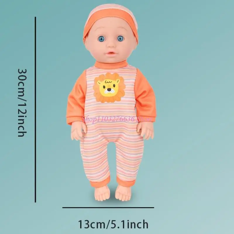 R6FD 30 vinilos blandos Reborns Figurine Toy para preescolar con vida Diseño Muñeca juego imaginativo para niños