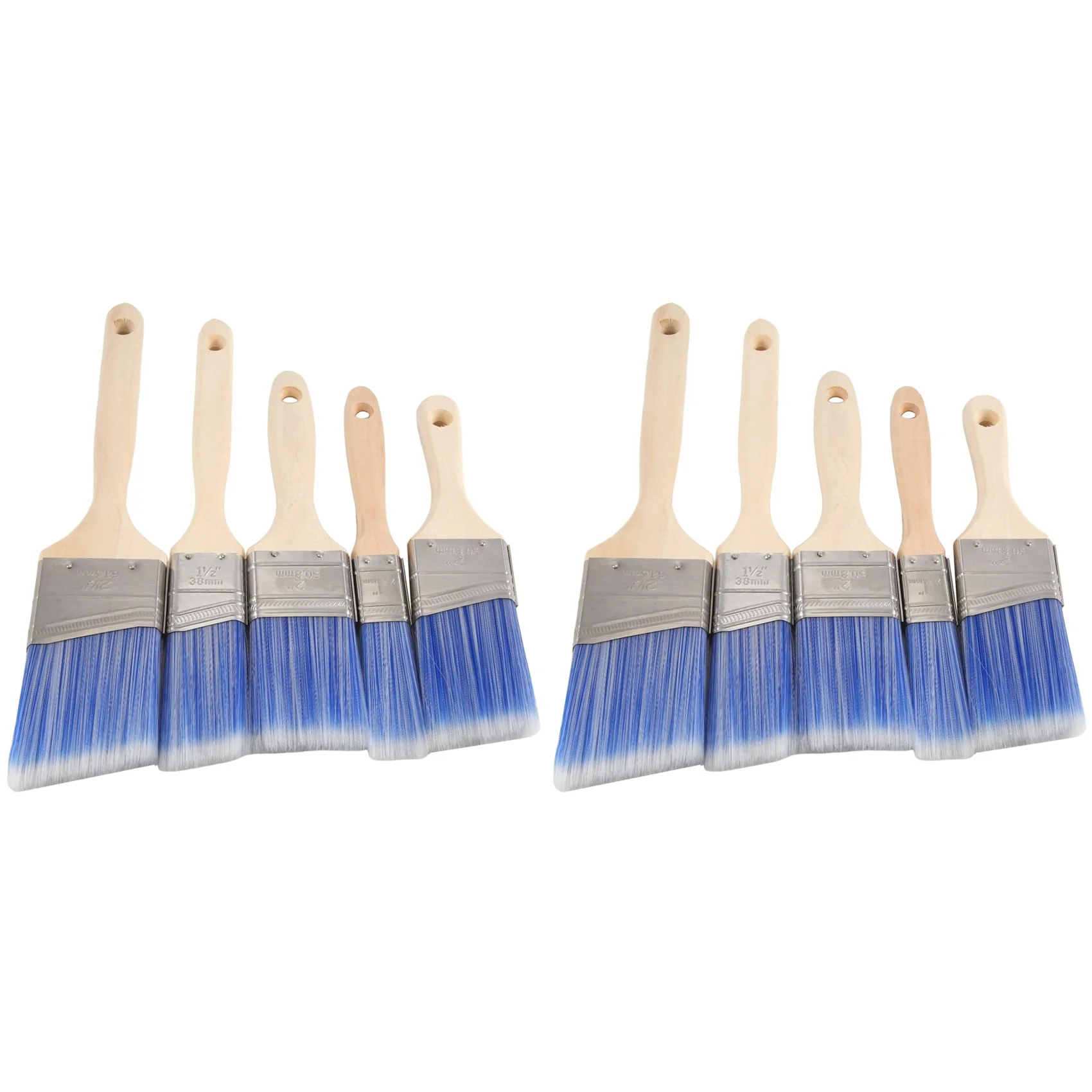 

Набор кистей BHTS-10: плоские и угловые кисти разных размеров, кисти для покраски стен, кисти для мебели