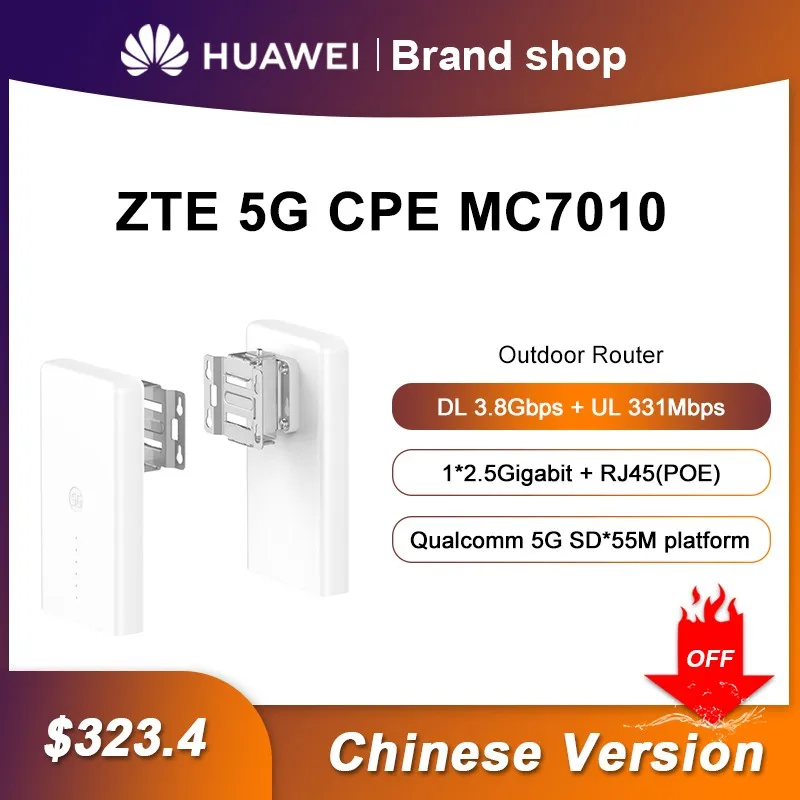 Nieuwe Zte MC7010 5G/4G Cpe Draadloze Router Mobiele Draagbare Wifi Draadloze Netwerkkaart Onbeperkt Auto Kaart zte 5G Outdoor Cpe