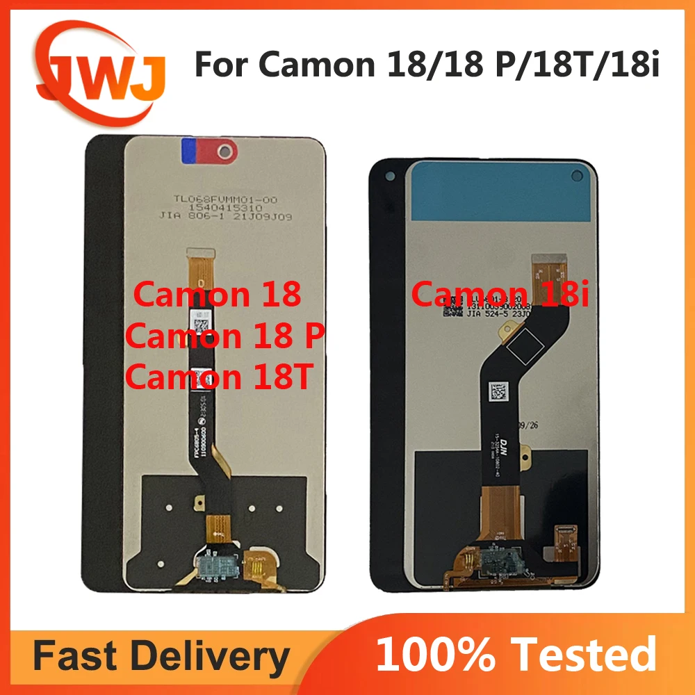 

For Tecno Camon18 18 P 18T CH7 CH7n CH6n LCD Display Touch Screen Digitizer For Camon 18 Premier CH9 Camon 18i CG6 LCD Sensor