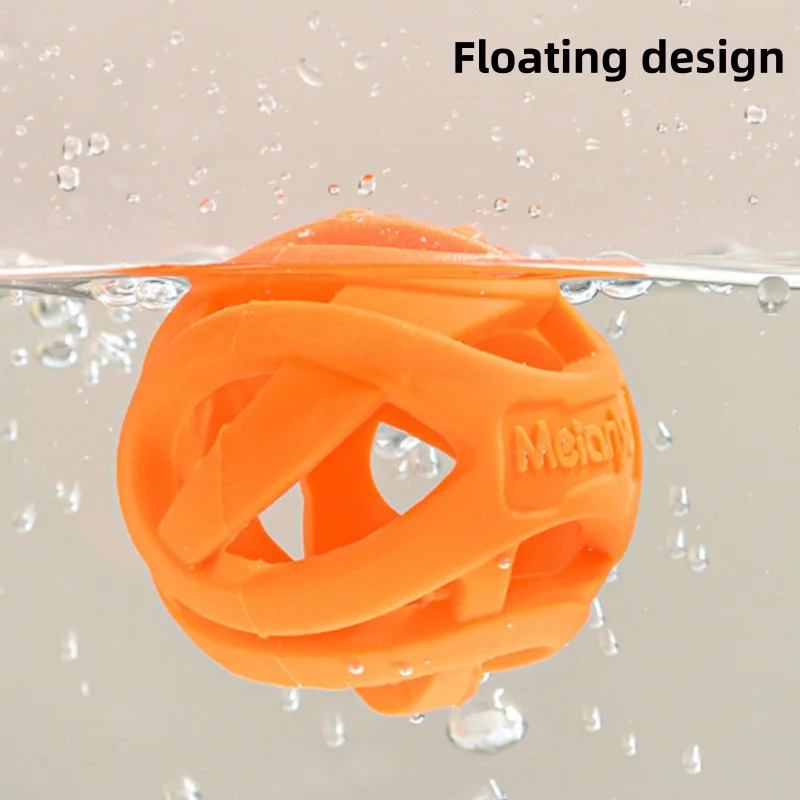 Indestructible Dog Chew Ball for Teething Puppies Floating Rubber Teeth Cleaning Fetch Toy for Small Medium Dogs Pool Play view 4