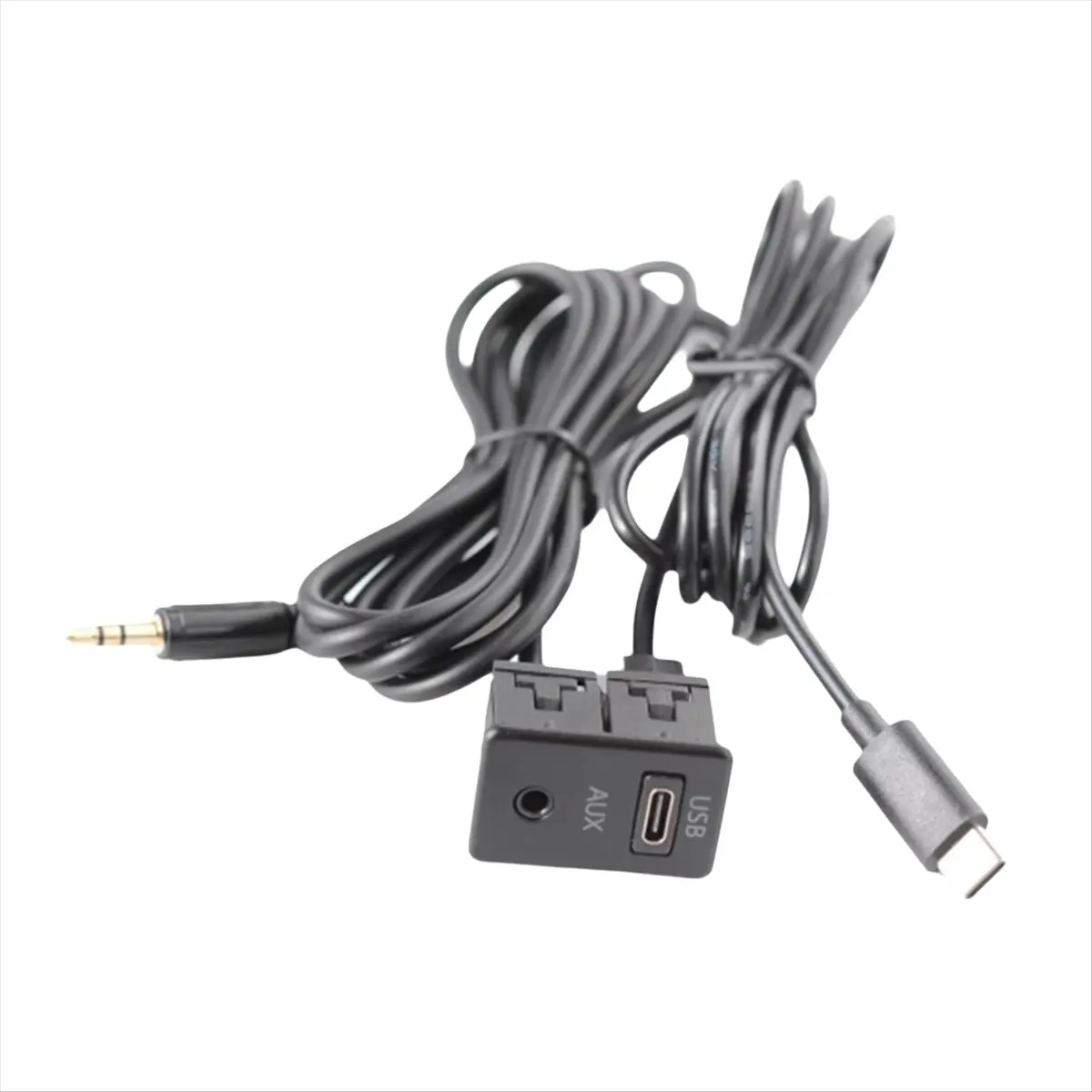 T37C Car Android Navigation Machine AUX Panel TYPE-C+AUX Input USB-C+AUX Interface Panel Extension Cable Adapter Panel