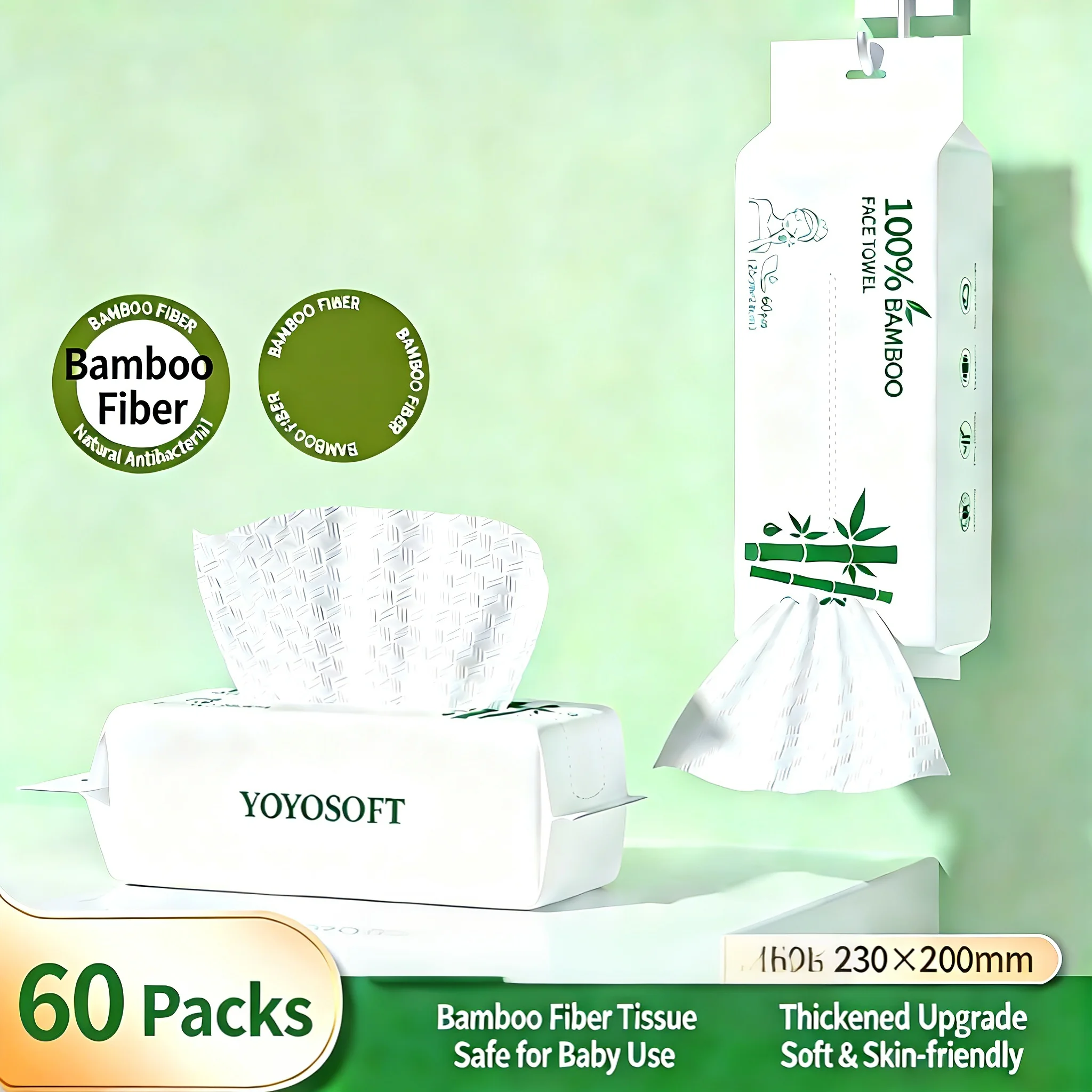 Thickened Oversized Disposable Bamboo-Fiber Face Towels Soft Pull-out Cleansing Towels for Beauty Salon Facial Cleansing