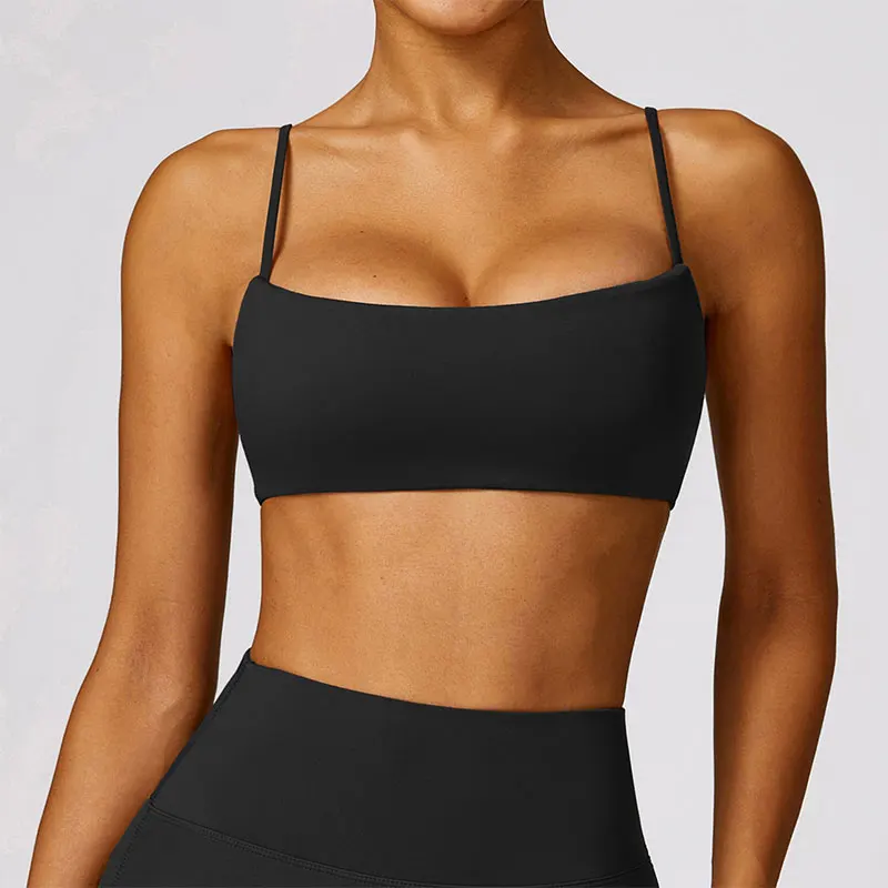 Esportes Push Up Bra para Mulheres, Sling Strap, Yoga Gym Crop Top, Sutiã de Fitness, Beleza Respirável Sutiãs Traseiros, Novo