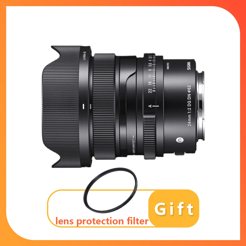 Sigma 24mm F2 DG DN Contemporary Lens Full Frame Mirrorless Camera Prime Lens for Sony E Mount A7III A7IV A7C A7R A6400 ZV-E10