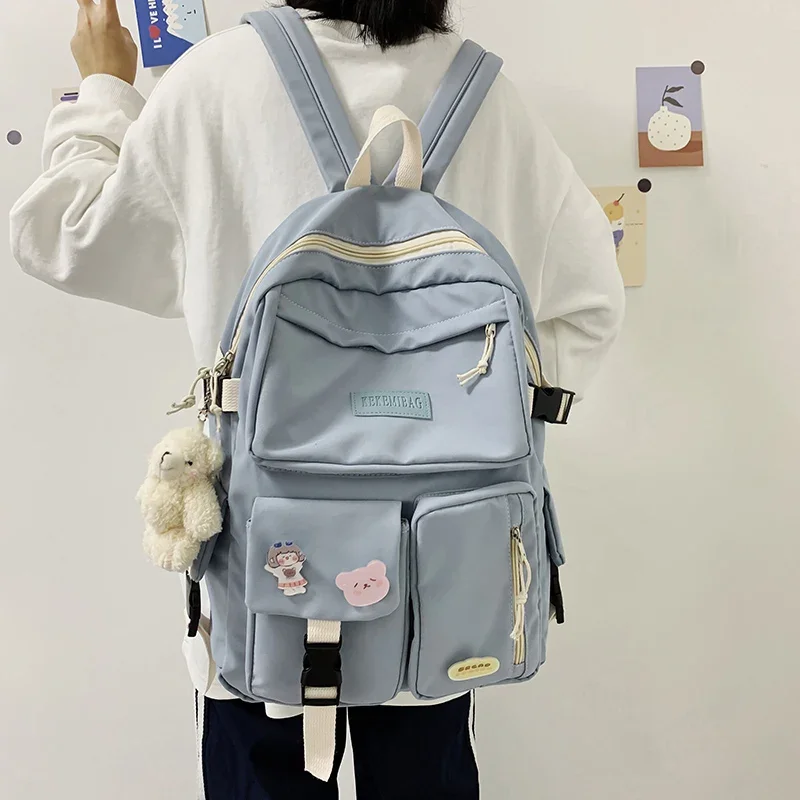 Mochila escolar Kawaii para niña, morral para estudiantes, morral para adolescentes, morral para mujer, estilo coreano Harajuku, novedad