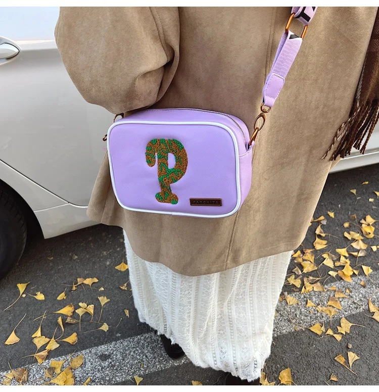 

2025 Trendy Letter Print Crossbody Bag - Minimalist Stylish Shoulder Purse for Women