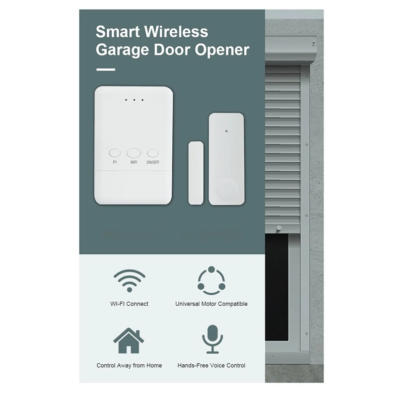 أتمنى Tuya WIFI الذكية العالمية فتحت باب المرآب مستشعر الباب اللاسلكي باب المرآب تحكم ل Alexa Google الاتحاد الأوروبي التوصيل