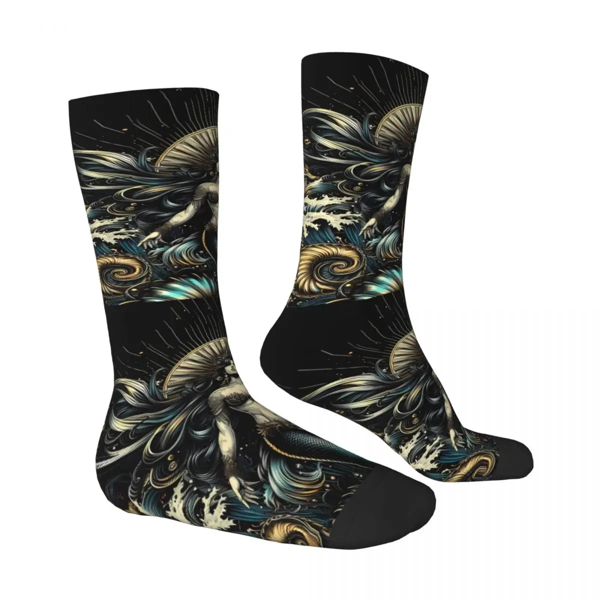 Mermaid Sock Printed Man Polyester