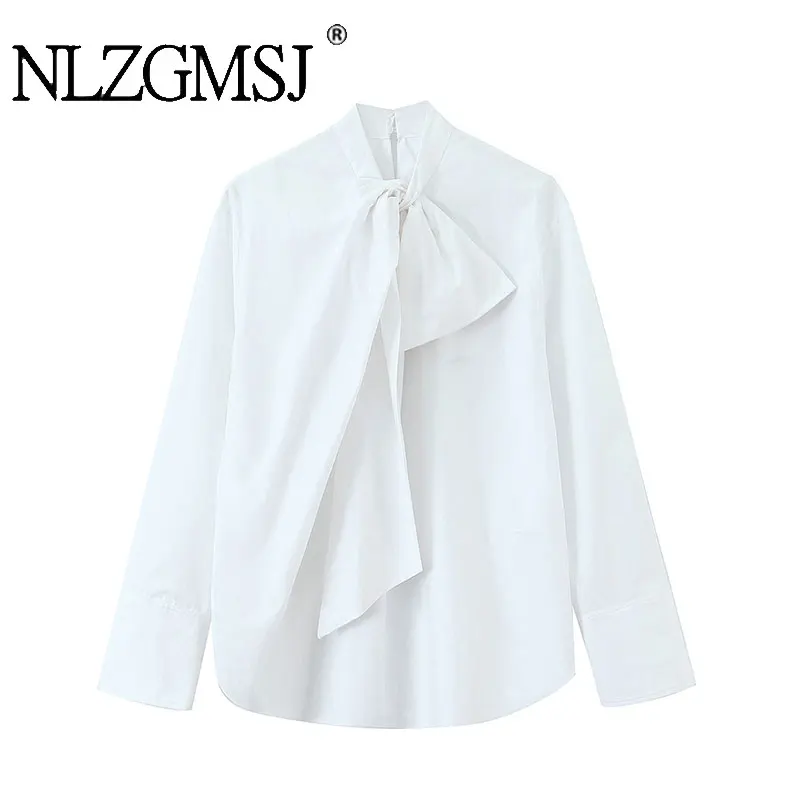 NLZGSMJ Damen Neue Freizeitbluse 2026 Frühling Herbst Schalkragen Lockeres Hemd Damen-Oberteil Y2K