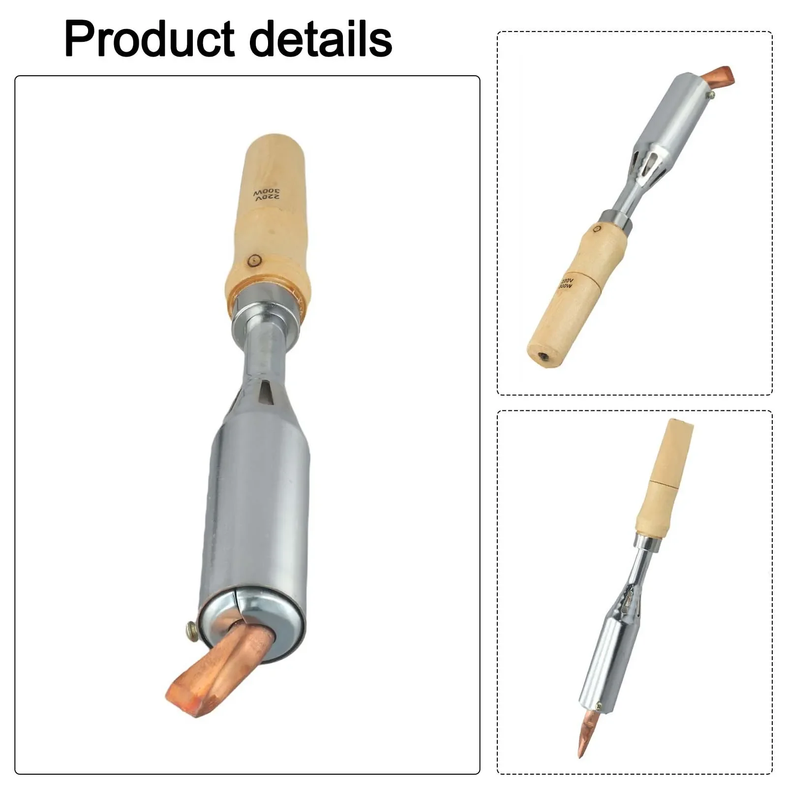 

High Power Wooden Handle Electric Soldering Iron 300w Torch Welding Machine Industrial Manufacturing Accessories