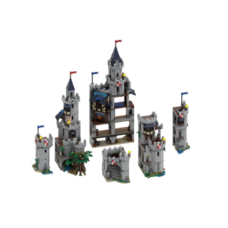 

MOC Medieval Castle Building Model - Small Particle Assembly Toy Blocks 3143 Pieces - Suitable for All Enthusiasts - Desktop Dec