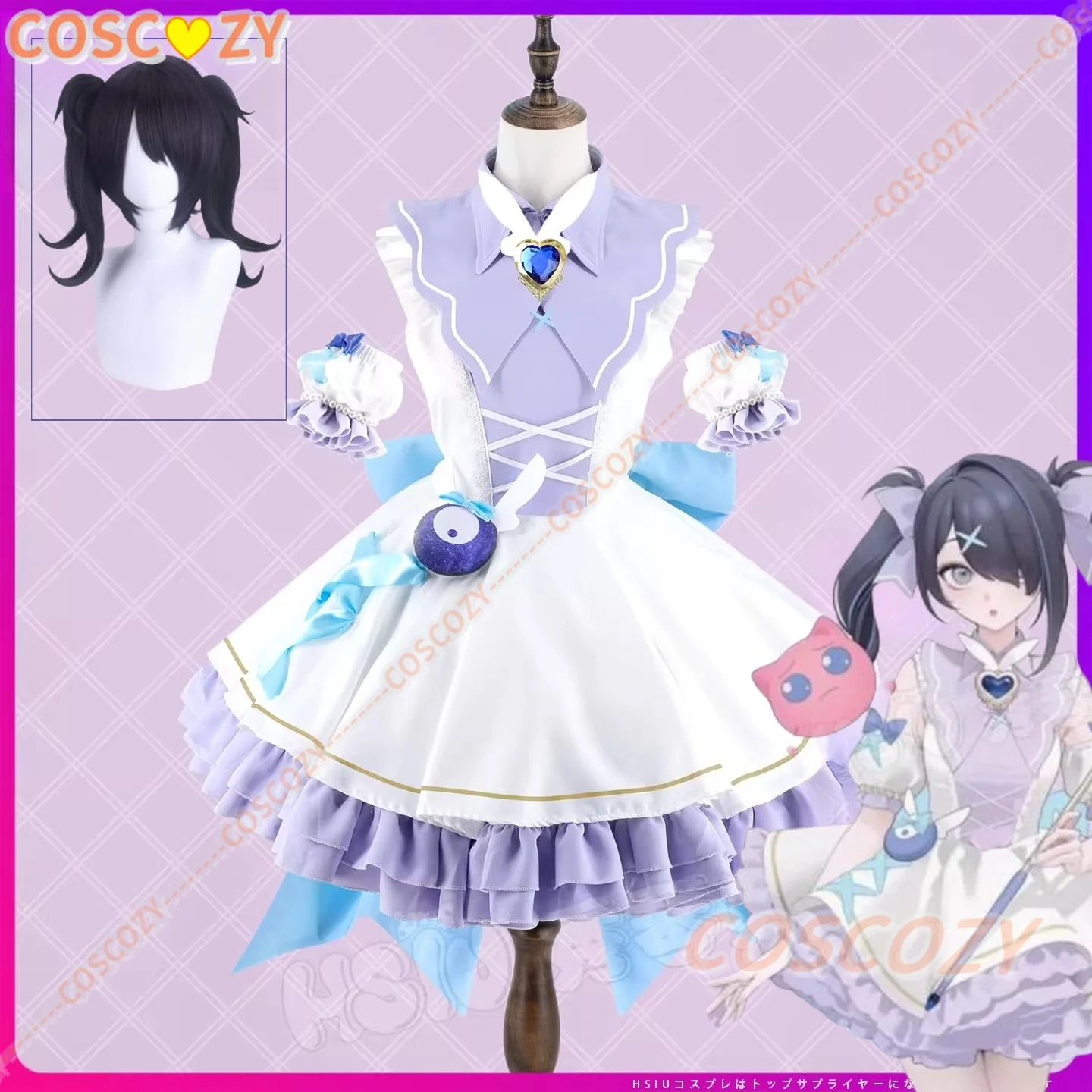 

Needy Girl Overdose Cosplay Costume Wig Anime JK Uniform Birthday Dress KAngel Ame Chan Cosplay Costume Lovely Skirts
