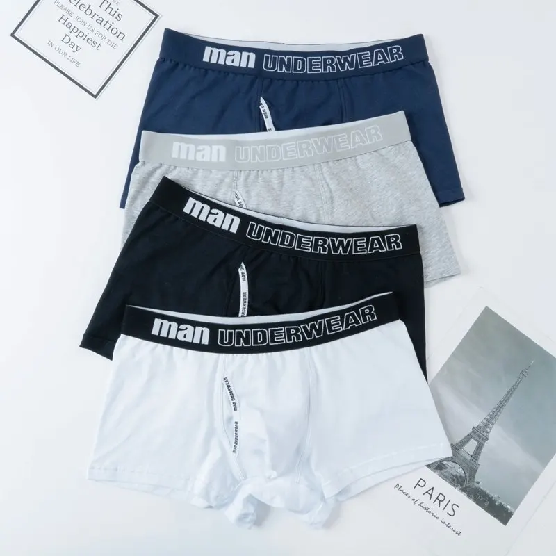 L-3XL Boxer Mens Underwear Cotton Underpants Male Pure Men Panties Shorts Underwear Boxer Shorts Comfortable Solid Sexy Briefs ﻿