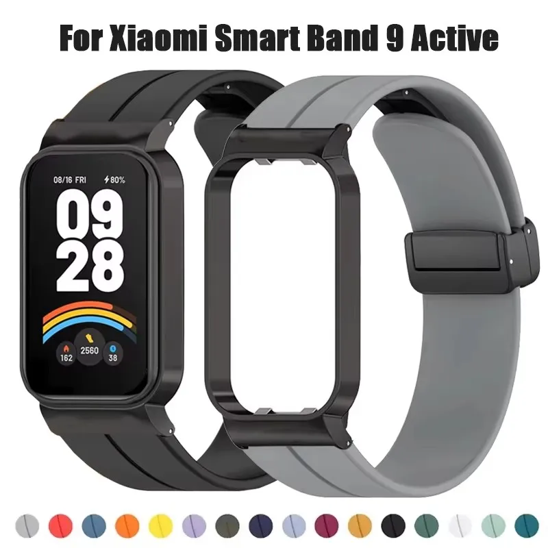 Силиконовый ремешок, аксессуары для умных браслетов для Xiaomi Smart Band 9, активный браслет, замененный ремешок для часов Correa для Mi Band 9Active