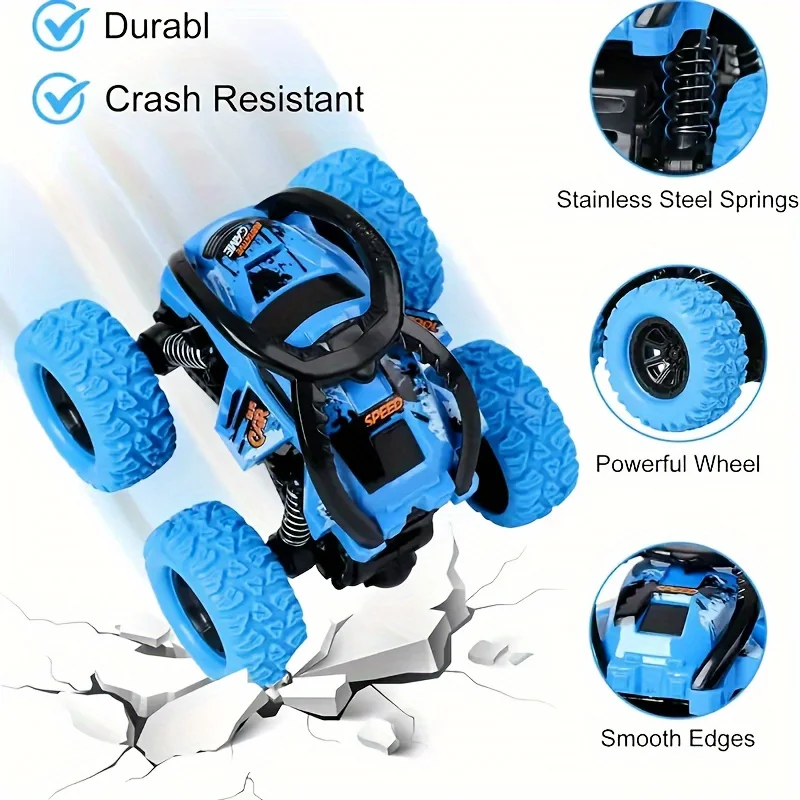 مجموعة شاحنة وحش للأطفال من عمر 3 إلى 6 سنوات - تشغيل يدوي، لا تحتاج إلى بطاريات - هدية مثالية لعيد الفصح وعيد الميلاد - 4