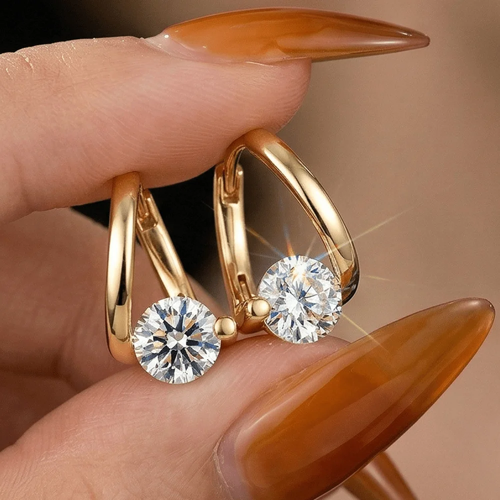 

1 пара серег с синтетическим муассанитом весом 1,0 карата, нерегулярной формы, идеально подходят для повседневной носки.