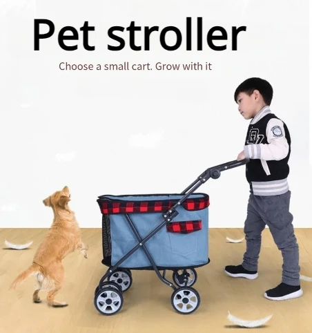 

Pet Stroller Cat Dog Cart Portable Foldable Small Pet Cart Dog Portable Handcart Dog Walking Cart Cat Outgoing Stroller 2024 New