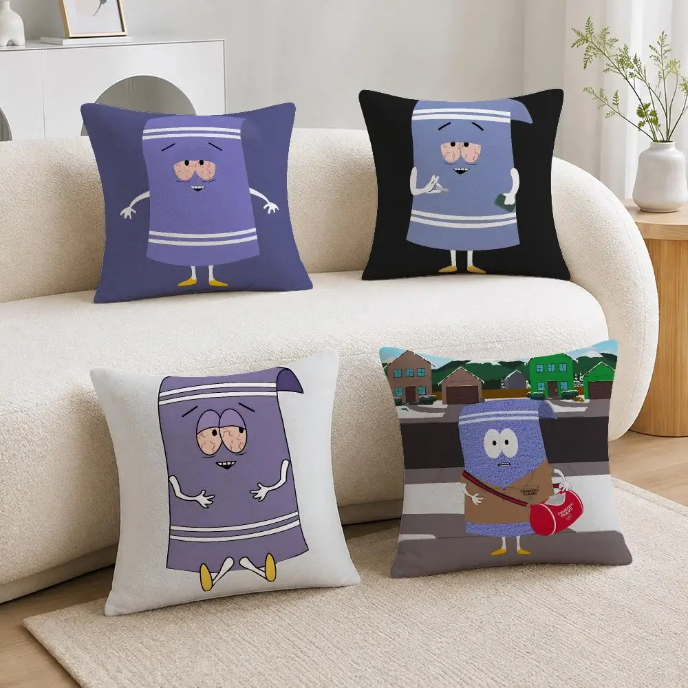 Character Towelie Cushion Cover Soft Plush Cushion Covers Fluffy Throw Pillow Cases for Sofa Bedroom Home Decor