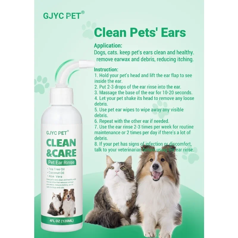 Cat and Dog Ear Mite Ear Drops Ear Cleansing Liquid Pet Cat and Dog Cleansing Liquid Mite Removal Cleansing Liquid