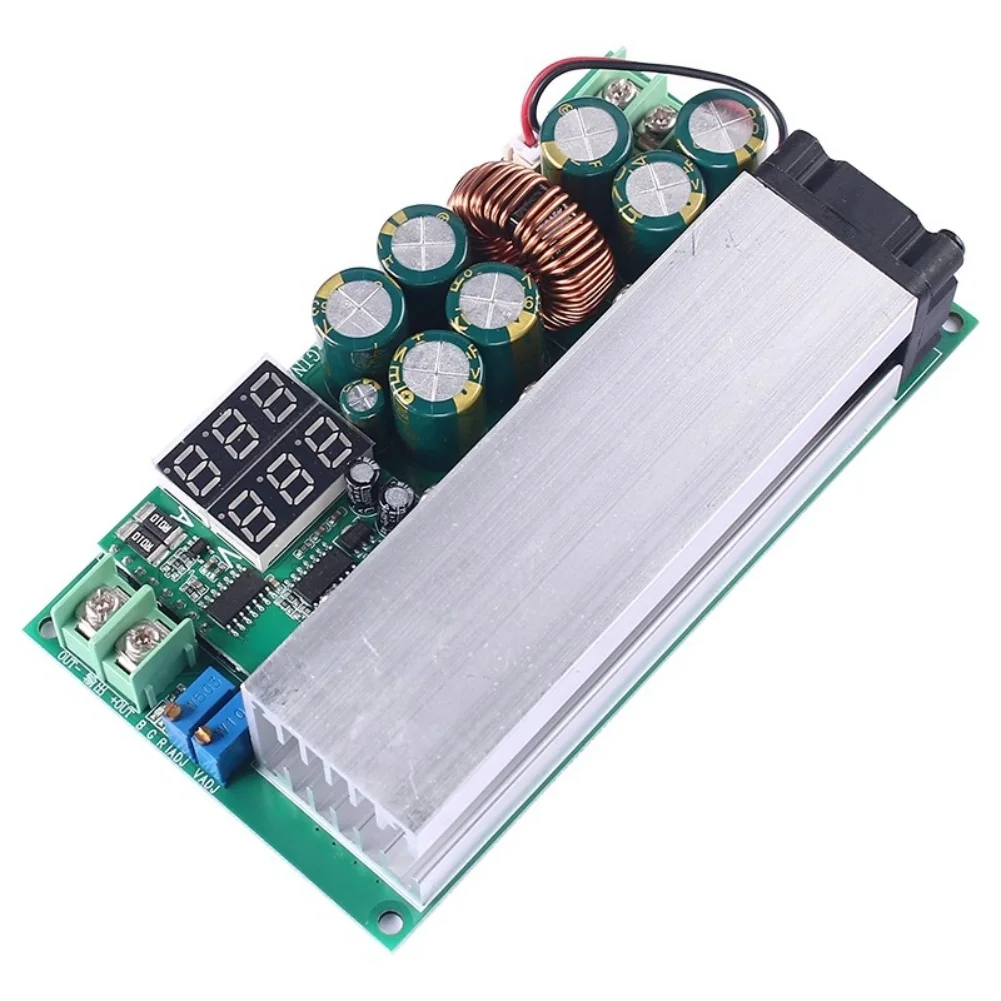 600W Adjustable Step Down Power Supply Module With Real Time Digital Display Output Voltage 12 To 80 Volt And 20 Amps