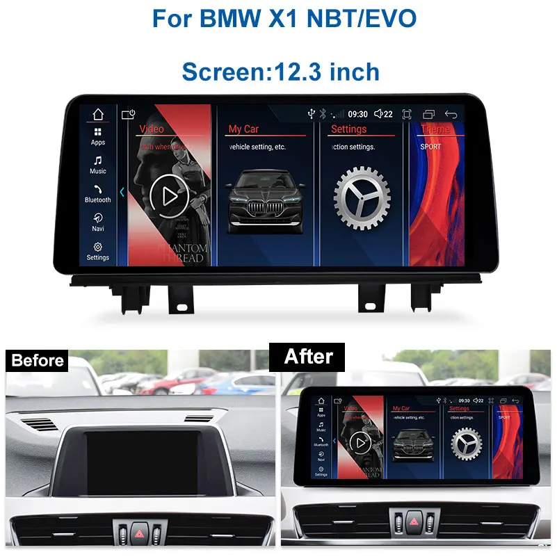 Automatische Monitoren Id8 Android 14 Nbt Evo Gps Navigatie Carplay Stereo Radio 12.3 Inch Auto Multimedia Speler Voor Bmw X 1X2 F48 F49