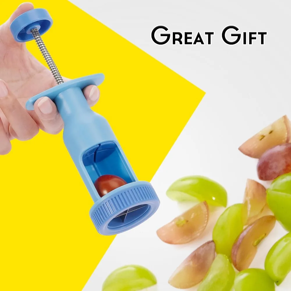 Grape Cutter Tool for Toddlers - Grape Slicer, Quarter Food Cutter, Cherry Tomato Slicer, BPA Free view 5