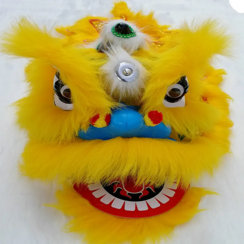 

Chinese Lion Dance Mascot Costume Pure Wool Southern Lion for Two Kids Toys Clothing Advertising Carnival Halloween Xmas