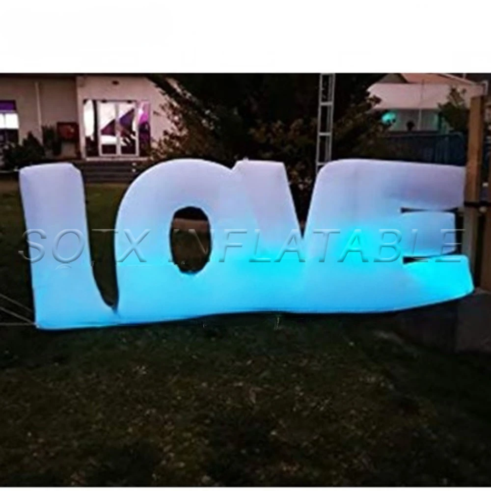 alphabet for party Charming wedding decoration 3.1x1.2m Inflatable LOVE letter with colorful LED light Giant inflatable