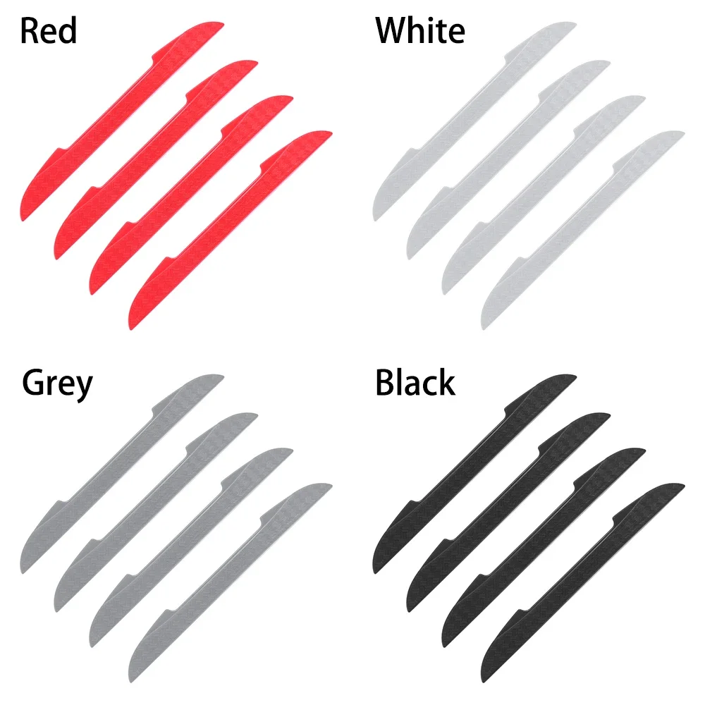 New 4PCS Protective Strip Car Side Door Edge Protector  Scrape Guard Bumper Guards Handle Cover 3D Sticker Car Styling Emblem