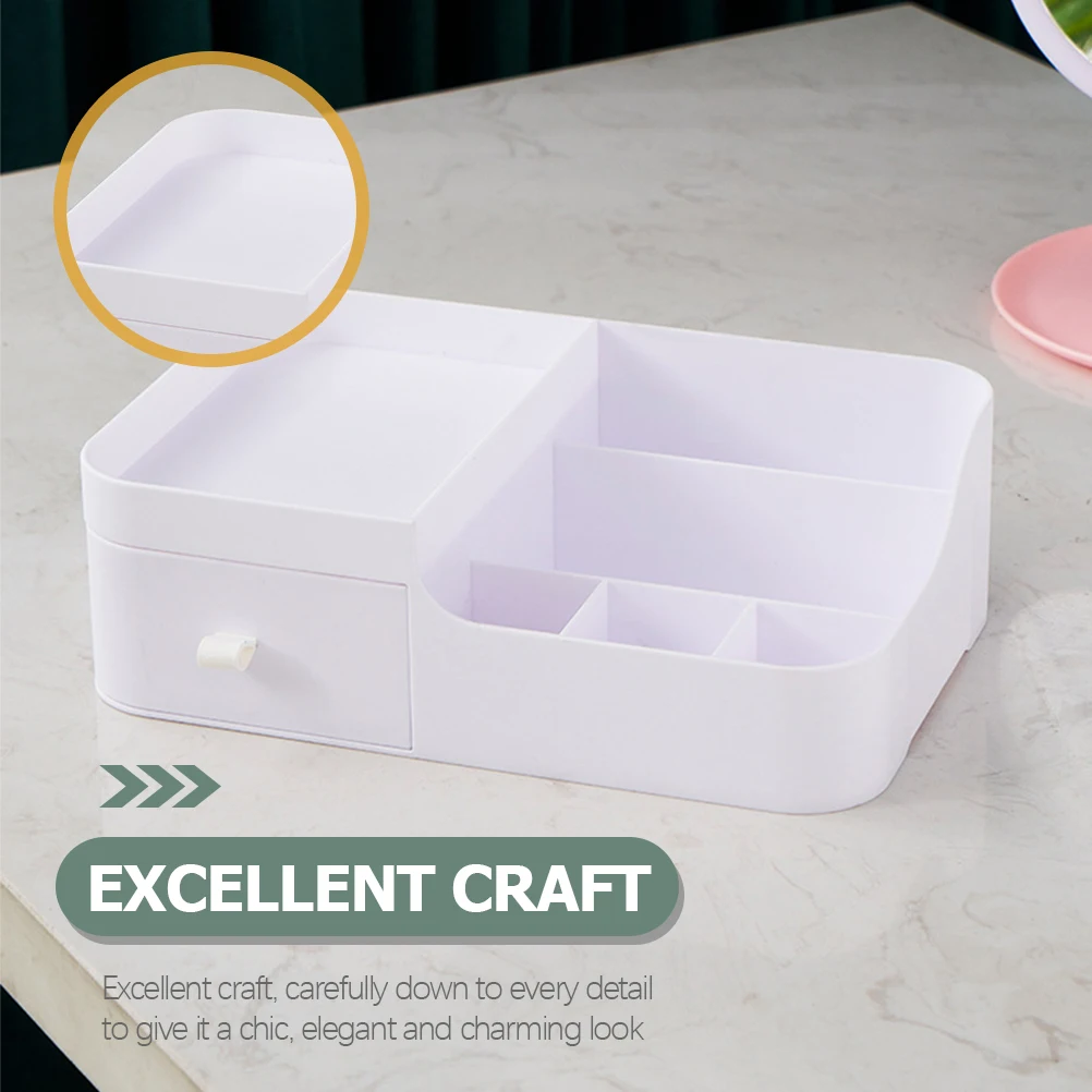 

Stylish Makeup For Lipstick Nail Polish Cosmetics With Drawer Large Capacity Countertop Storage Box Bathroom Dresser Organizer