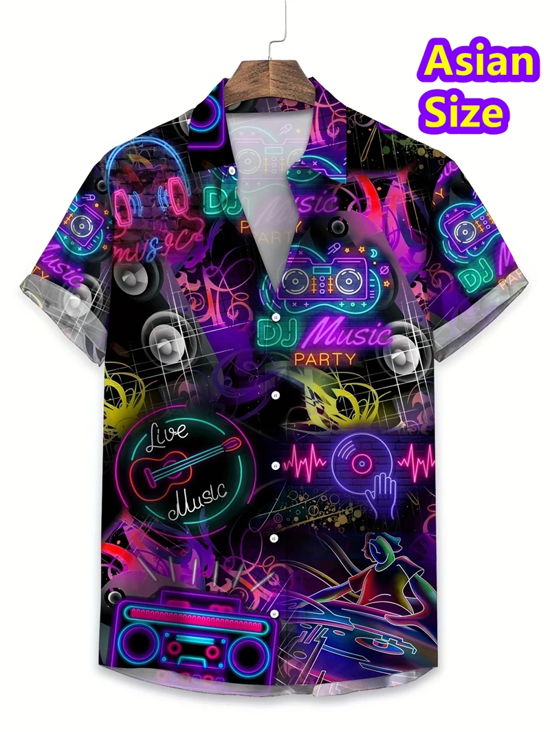 Camisas de verano para hombre, camisetas de manga corta con estampado de cocoteros, camisas hawaianas informales Retro para hombre, camiseta nueva holgada de gran tamaño 2025