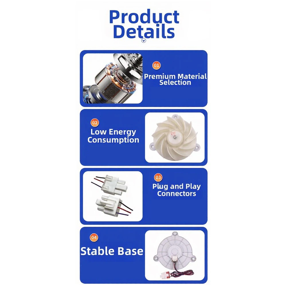 1 Piece 12V DC Cooling Fan Motor High Silent Refrigerator Accessories For Home Appliance Air Circulation Replacement Part