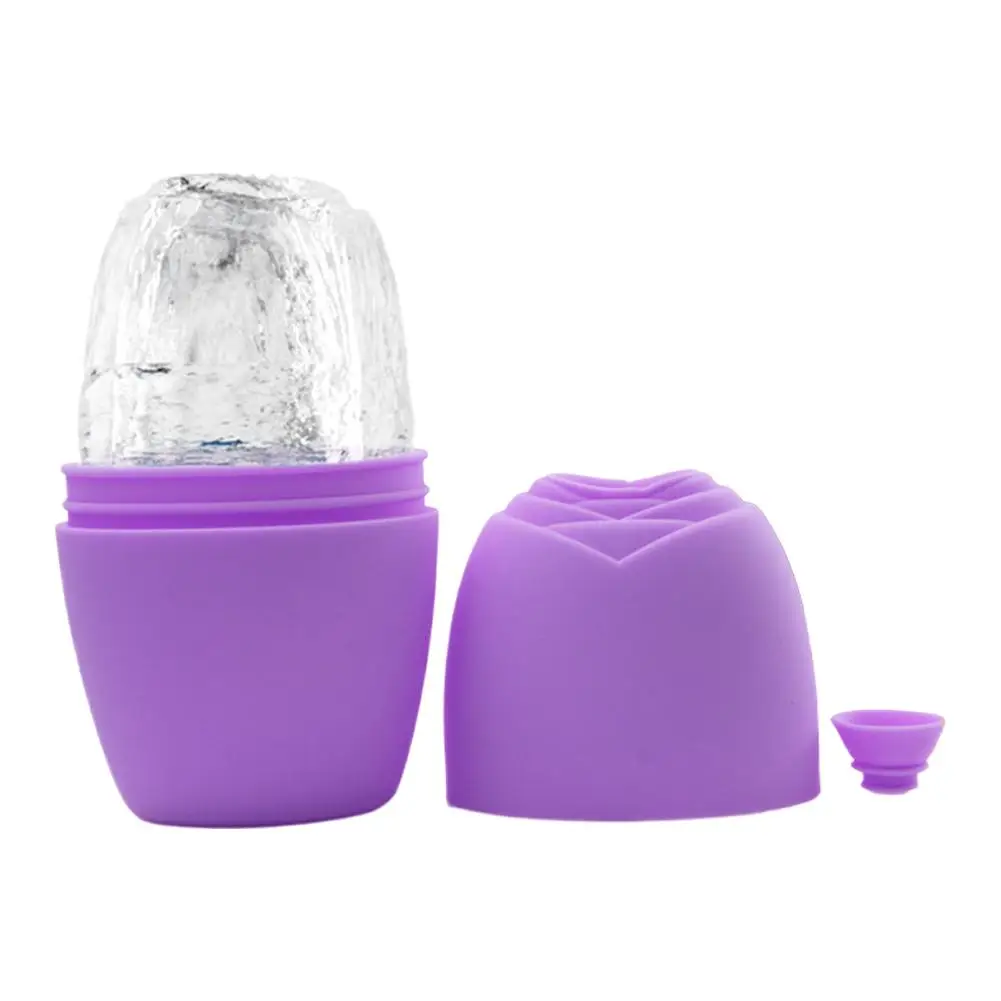 Stampo per rullo di ghiaccio in silicone per il viso, massaggiatore facciale congelato, strumenti per terapia rinfrescante per la cura della pelle, produttore di ghiaccio fai da te di bellezza anti-gonfiore