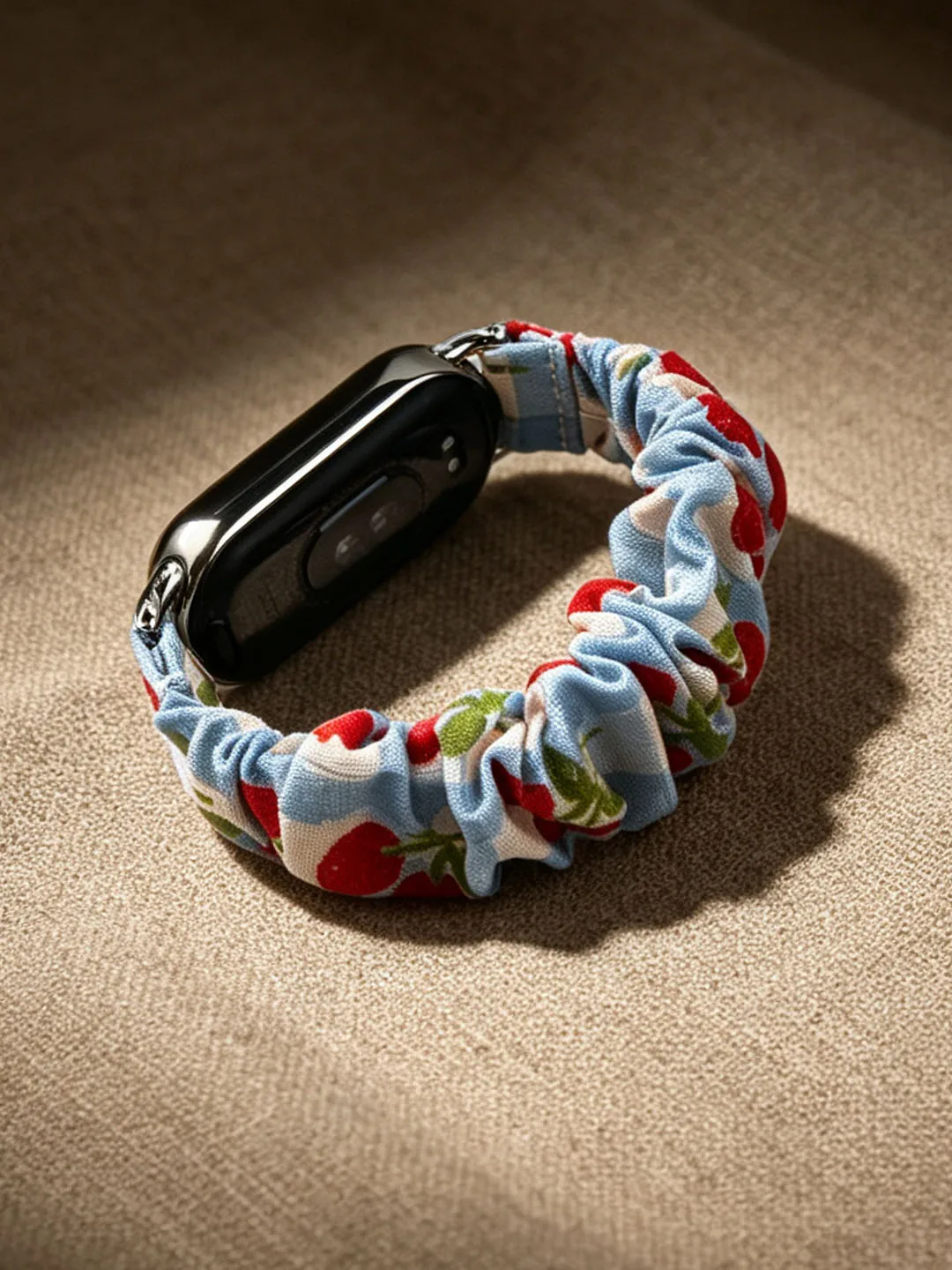 Cotton Fabric Strap for Mi Band 8/9/10 Wristband Soft Cloth Watchband for Women Thin Wrist Bands for Xiaomi Smart Band 10 Flower