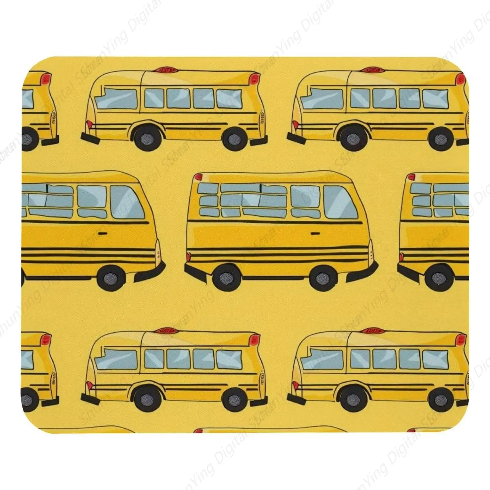 

Cartoon Graffiti School Bus Pattern Mouse Pad Office Laptop Anti Slip Rubber Gaming Mouse Pad 18*22cm